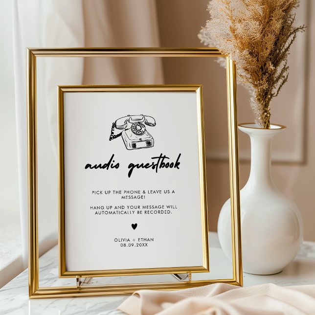 Póster Moderno Rótulo de Boda del libro de invitados de a (Subido por el creador)