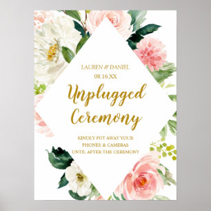 Póster Moderno Rótulo de ceremonias Bodas sin enchufe de