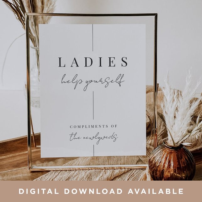 Póster Moderno Rótulo de cesta de baño Boda (Subido por el creador)