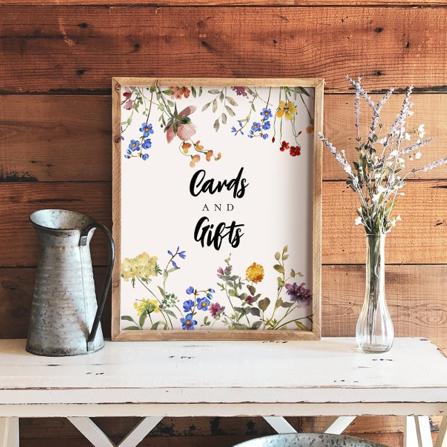 Póster Moderno Rótulo de flores silvestres para ducha y t (Subido por el creador)