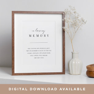 Póster Moderno Rótulo de memoria de escritura mínima Boda