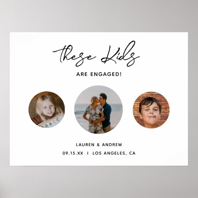 Póster Moderno Rótulo del Partido de Compromiso de Fotogr (Frente)