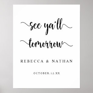 Póster Moderno Rústico, Nos vemos todos mañana