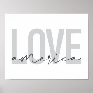 Póster Moderno, simple, moda, diseño fresco de Love Ameri