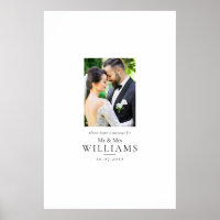 Moderno tablero de firma de Bodas de fotografía in