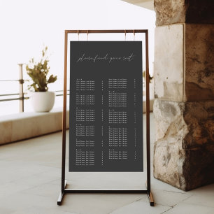 Póster Moderno y elegante gráfico de asientos de boda