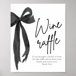 Póster Moderno y elegante Rótulo de juego de raffle de vi