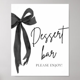 Póster Moderno y elegante Rótulo del bar de postres Black