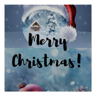 Póster Moderno y gracioso Navidades lindos reno