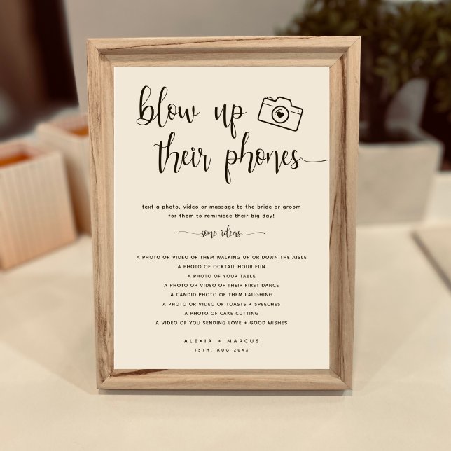 Póster Moderno Y Mínimo Golpean Su Rótulo Boda De Teléfon (Subido por el creador)