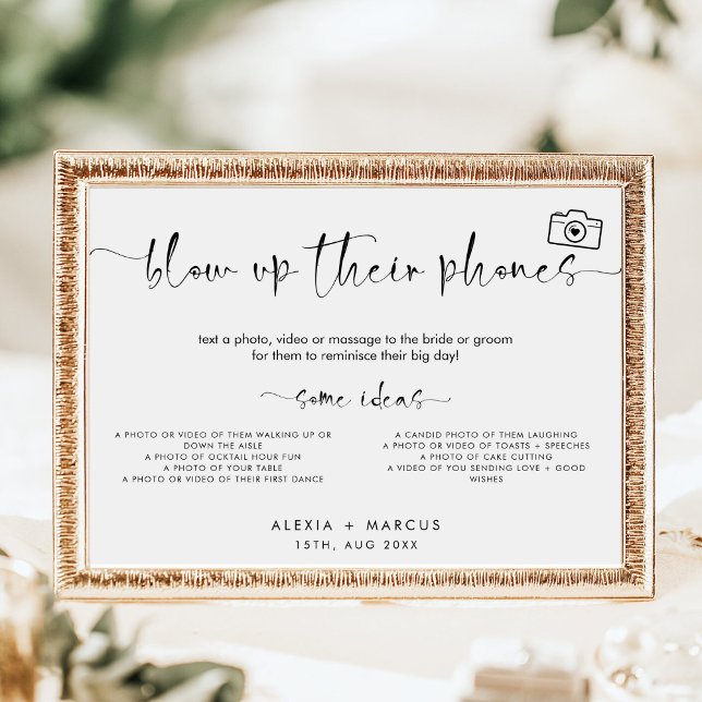 Póster Moderno Y Mínimo Golpean Su Rótulo Boda De Teléfon (Subido por el creador)