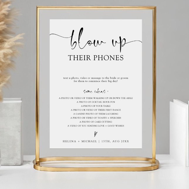 Póster Moderno Y Mínimo Golpean Su Rótulo Boda De Teléfon (Subido por el creador)