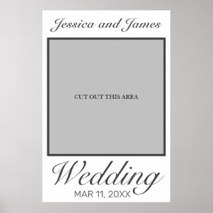 Póster Modernos Bodas blancos Minimalistas de color negro