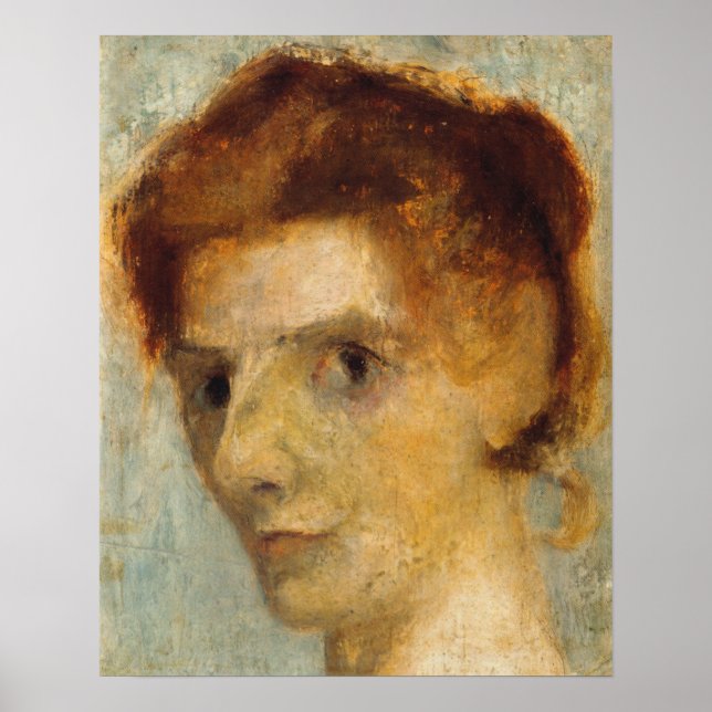 Póster Modersohn-Becker - Autorretrato 1898 (Frente)