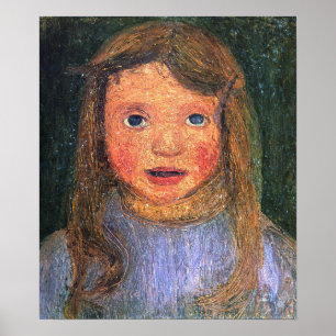 Póster Modersohn-Becker - Cabeza de una niña (Elsbeth)