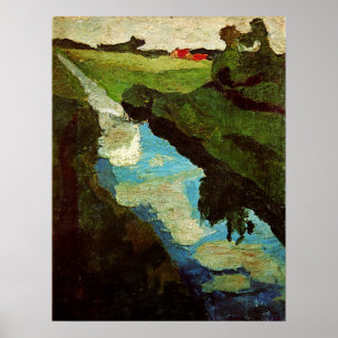 Póster Modersohn-Becker - Extracción de Turba 1902
