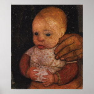 Póster Modersohn-Becker - Infante con la mano de su madre