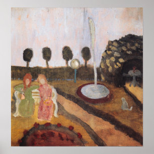 Póster Modersohn-Becker - Mujeres En La Fuente Del Jardín