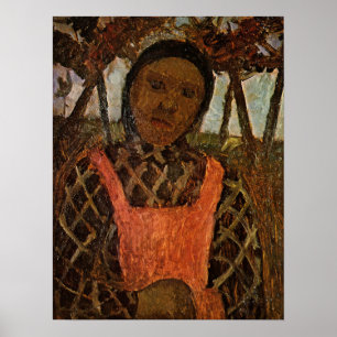 Póster Modersohn-Becker - Niño campesino con delantal ros
