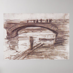 Póster Modersohn-Becker - Puentes En París 1905