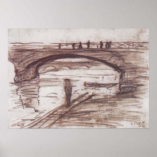 Póster Modersohn-Becker - Puentes En París 1905 (Frente)