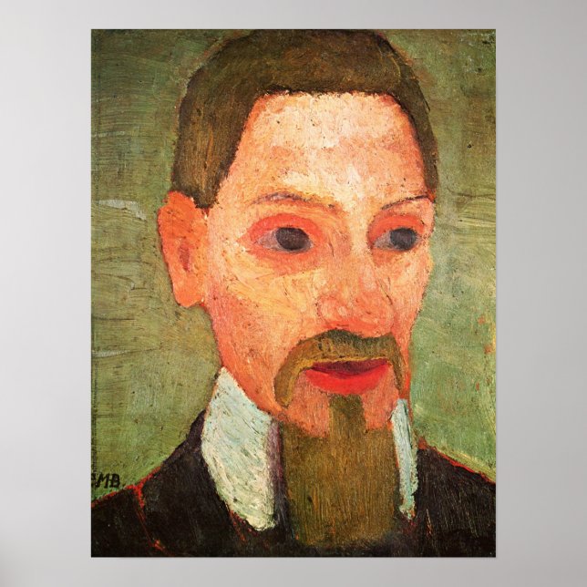 Póster Modersohn-Becker - Retrato De Rainer Maria Rilke (Frente)