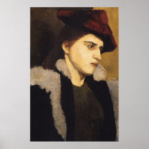 Póster Modersohn-Becker - Retrato de una joven
