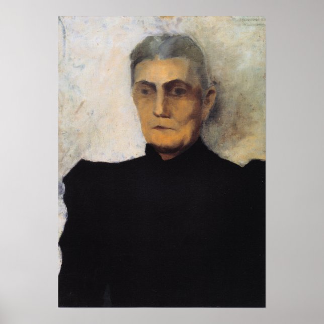 Póster Modersohn-Becker - Retrato De Una Vieja 1898 (Frente)