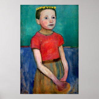 Póster Modersohn-Becker - Retrato Del Chica Italiano 1906