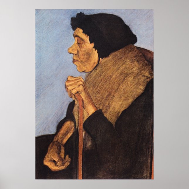 Póster Modersohn-Becker - Vieja ciega Mujer 1899 (Frente)