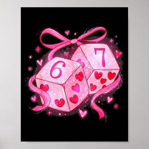 Póster Modesto 67 San Valentín Seis Siete Dados 6 7 Hombr