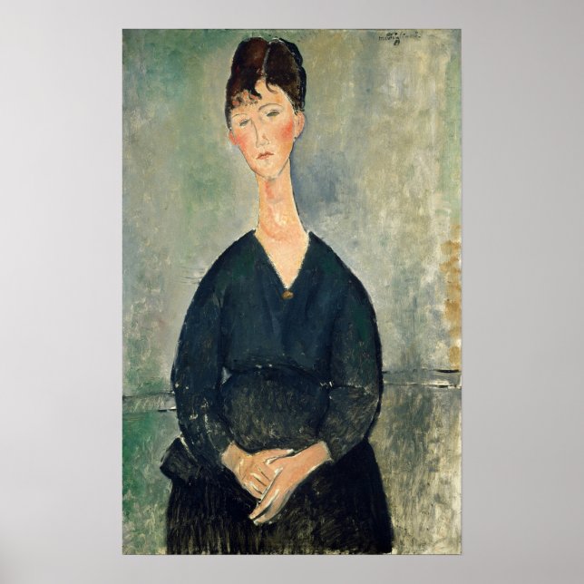Póster Modigliani - Cantante de Café 1917 (Frente)