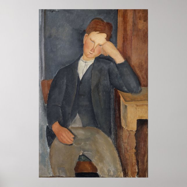 Póster Modigliani - El joven aprendiz 1918 (Frente)