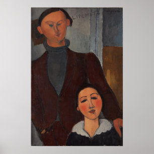 Póster Modigliani - Jacques Y Berthe Lipchitz 1917