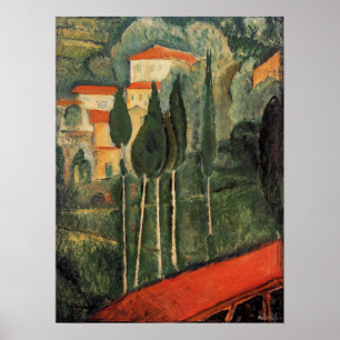 Póster Modigliani - Paisaje Sur de Francia 1919