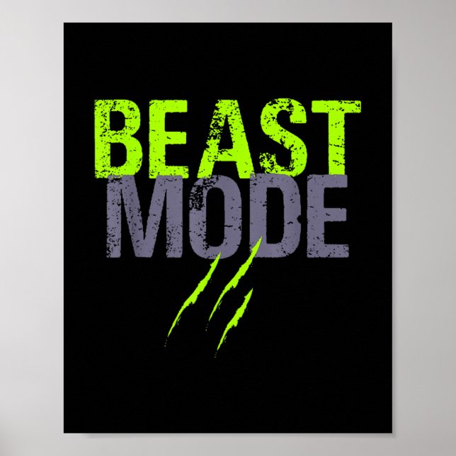 Póster Modo Activado De La Bestia En El Gimnasio Funny Fi (Frente)