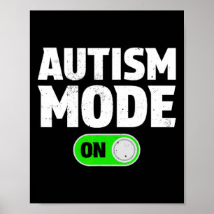 Póster Modo Autismo Activado Divertida Conciencia del Aut
