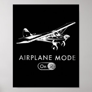 Póster Modo avión Activado Piloto Super Bush Cub