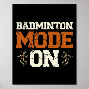 Póster Modo Badminton En El Soporte Del Transbordador