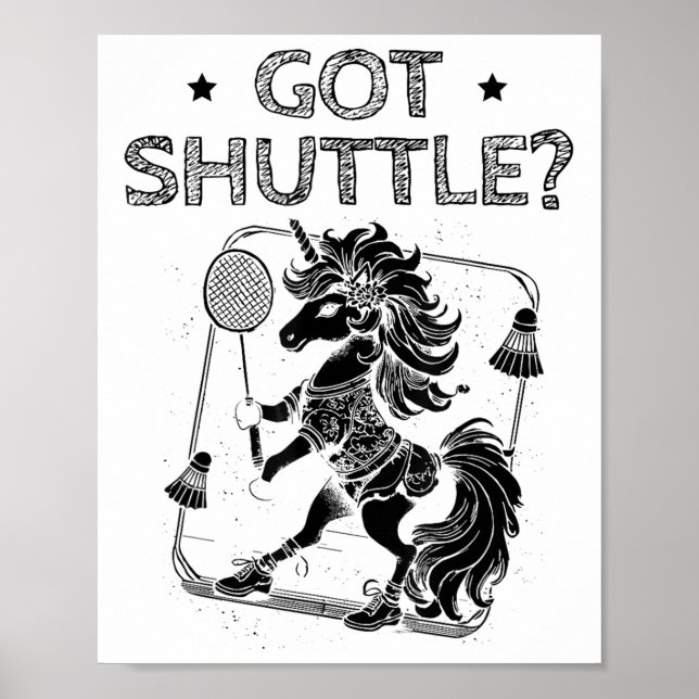Póster Modo bádminton en raqueta de volante  (Frente)