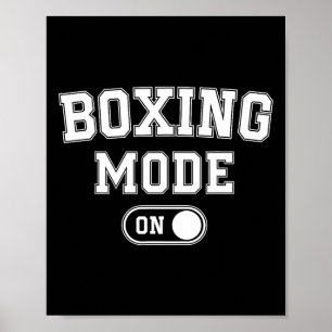 Póster Modo Boxeo Activado Regalo Divertido Boxeador Entr