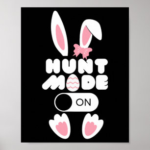 Póster Modo Caza Activado Día de Pascua Divertido Tempora
