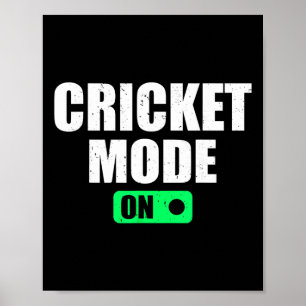 Póster Modo Cricket Activado - Jugador de Cricket Cricket