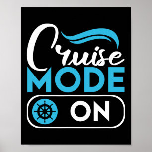 Póster Modo crucero en crucero en barco de ferry viaje cr