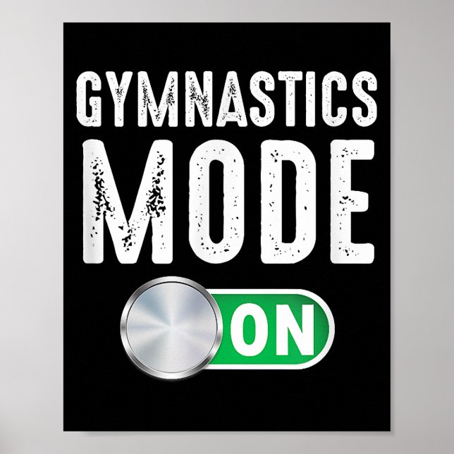 Póster Modo De Gimnasia En El Entrenador Del Atleta Gymna (Frente)