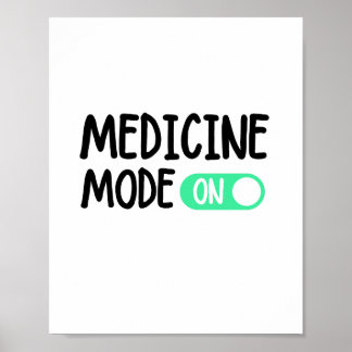 Póster Modo de medicina En camiseta