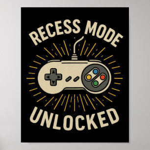Póster Modo de Receso Desbloqueado Controlador de Juego R