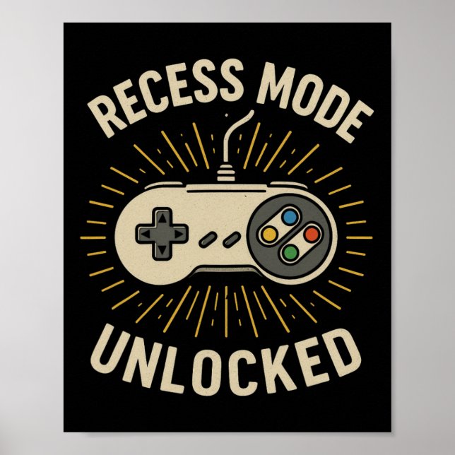 Póster Modo de Receso Desbloqueado Controlador de Juego R (Frente)