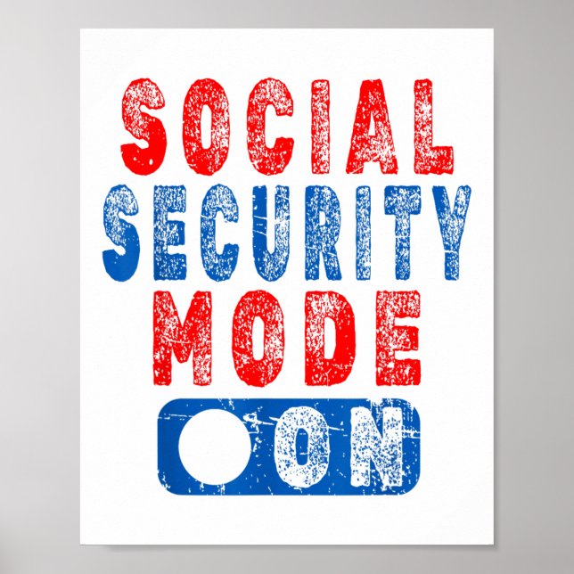 Póster Modo de seguridad social activado - Humor ciudadan (Frente)