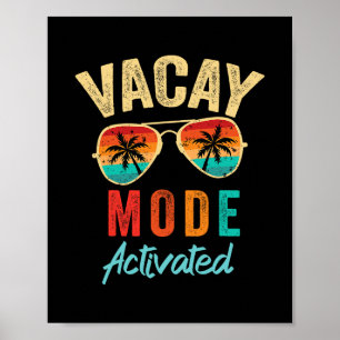 Póster Modo de Vacaciones Activado Vacación Verano Crucer
